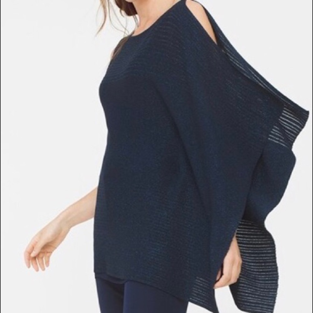 White House Black Market Navy Shimmer Sweater